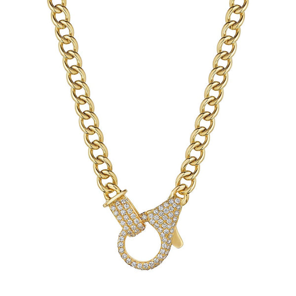 Pave Cuban Diamond Necklace - 1